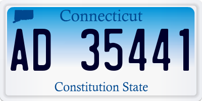 CT license plate AD35441