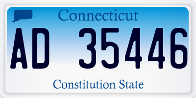 CT license plate AD35446