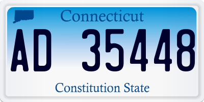 CT license plate AD35448