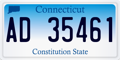 CT license plate AD35461