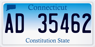 CT license plate AD35462
