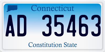 CT license plate AD35463