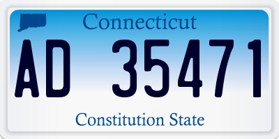 CT license plate AD35471
