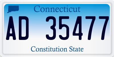 CT license plate AD35477