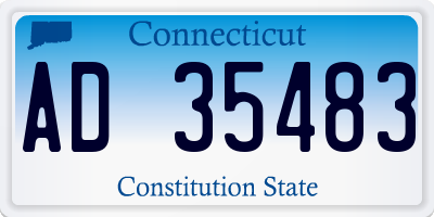 CT license plate AD35483