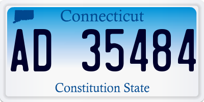 CT license plate AD35484