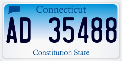 CT license plate AD35488