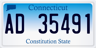 CT license plate AD35491