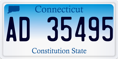 CT license plate AD35495