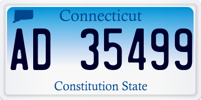 CT license plate AD35499
