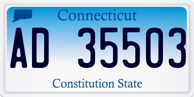 CT license plate AD35503