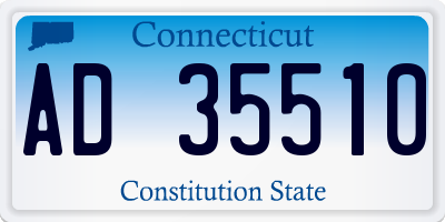 CT license plate AD35510