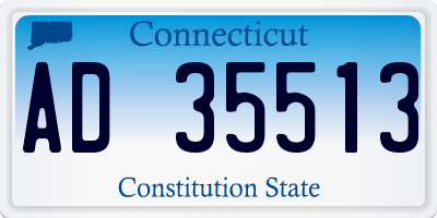 CT license plate AD35513