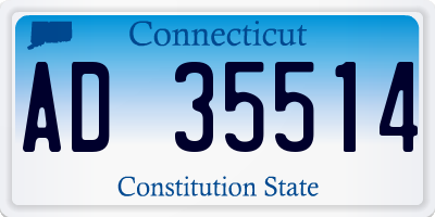 CT license plate AD35514