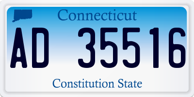 CT license plate AD35516