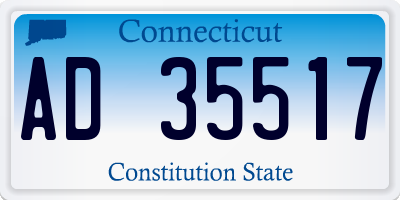 CT license plate AD35517