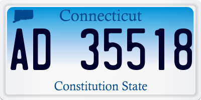 CT license plate AD35518