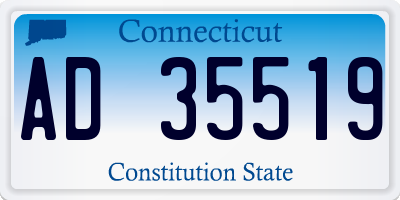 CT license plate AD35519