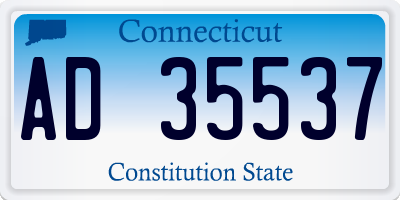 CT license plate AD35537