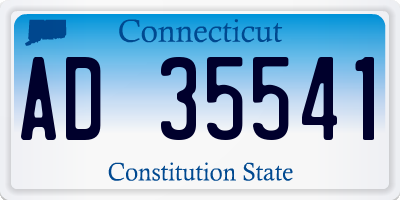 CT license plate AD35541