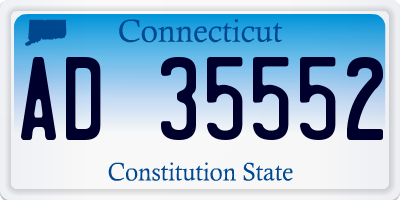 CT license plate AD35552