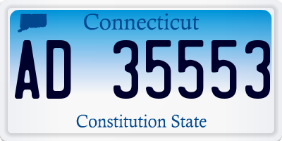 CT license plate AD35553