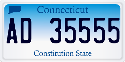 CT license plate AD35555