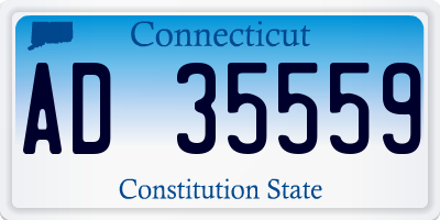 CT license plate AD35559