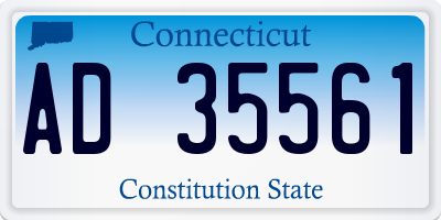 CT license plate AD35561