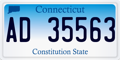 CT license plate AD35563