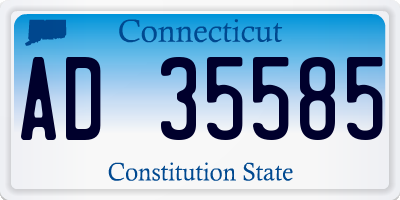 CT license plate AD35585