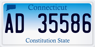CT license plate AD35586