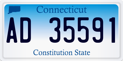 CT license plate AD35591