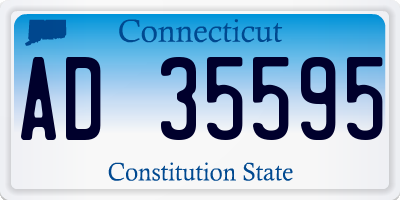 CT license plate AD35595