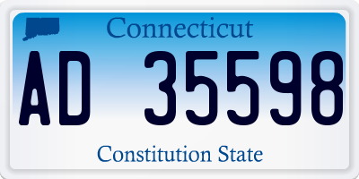 CT license plate AD35598