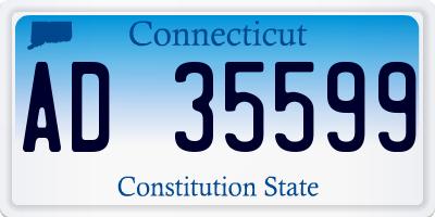 CT license plate AD35599