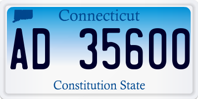 CT license plate AD35600