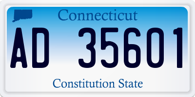CT license plate AD35601