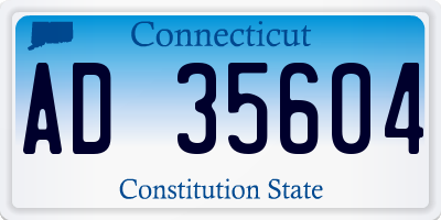 CT license plate AD35604