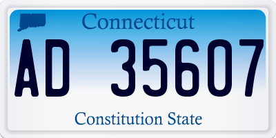 CT license plate AD35607
