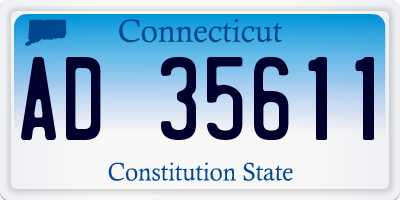 CT license plate AD35611