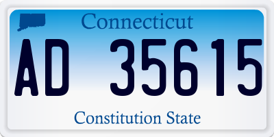 CT license plate AD35615