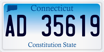 CT license plate AD35619