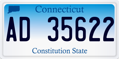 CT license plate AD35622