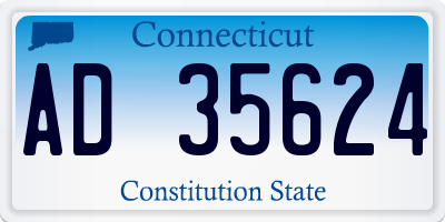 CT license plate AD35624
