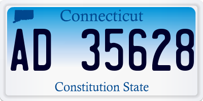 CT license plate AD35628