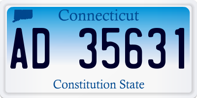 CT license plate AD35631