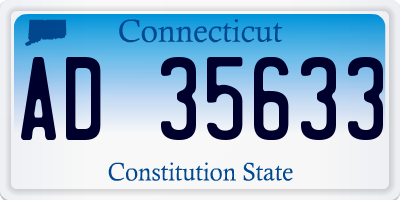 CT license plate AD35633
