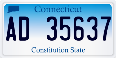 CT license plate AD35637