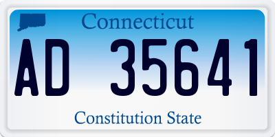 CT license plate AD35641